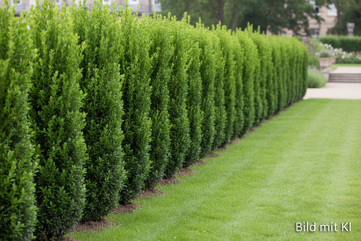 2x Säulenilex – 110–120 cm – Ilex crenata Fastigiata - immergrüne Säulenpflanze winterhart – - Buchsbaum Ersatz