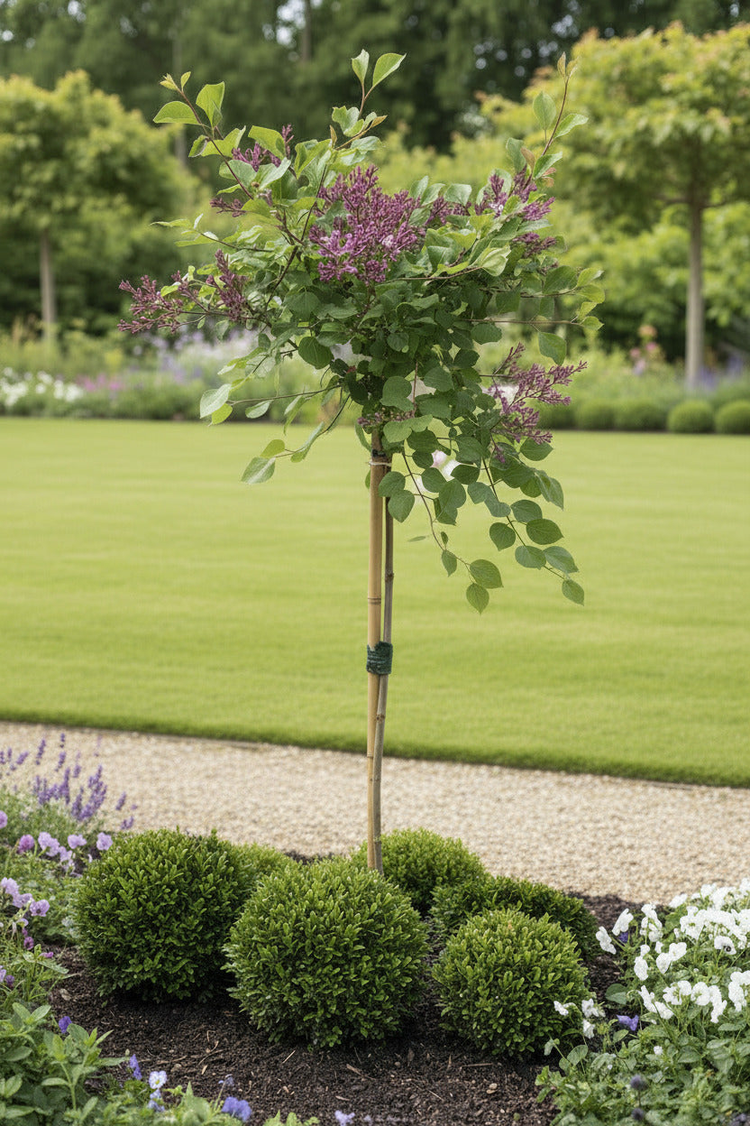 Zwerg Duft-Flieder Stämmchen „Palibin“ 120-130 cm – Winterhartes Zierstämmchen mit duftenden Blüten | Syringa meyeri Palibin