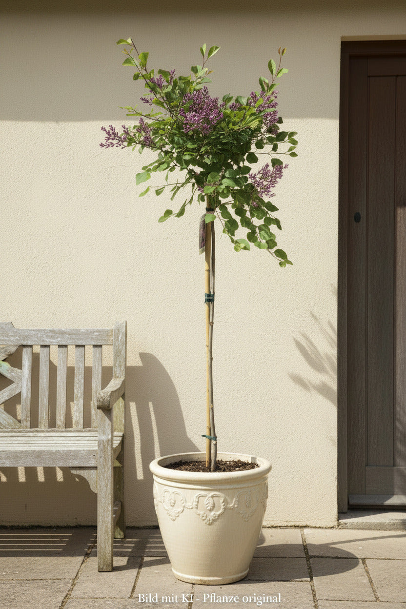 Zwerg Duft-Flieder Stämmchen „Palibin“ 120-130 cm – Winterhartes Zierstämmchen mit duftenden Blüten | Syringa meyeri Palibin