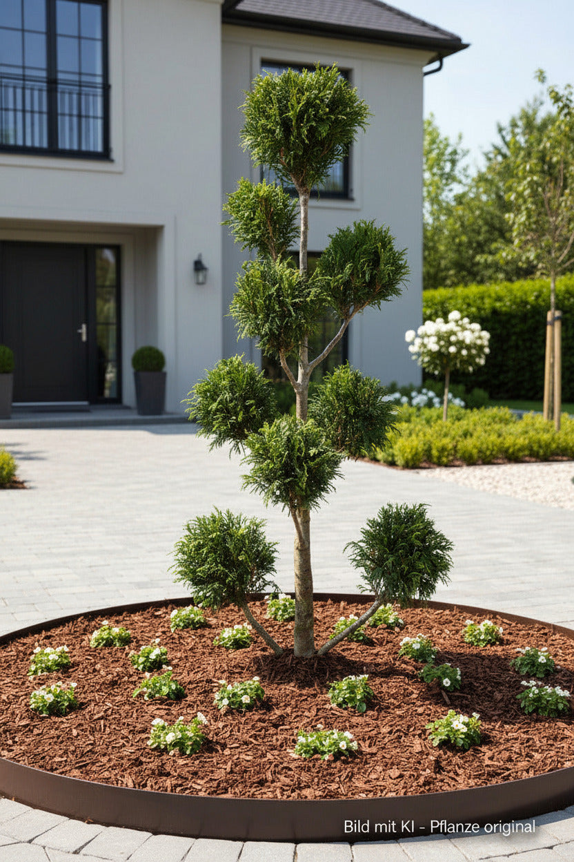 Gartenbonsai Thuja 'Martin' 140–150 cm – immergrün, winterhart, Formschnitt Bonsai, Konifere für Garten & Terrasse