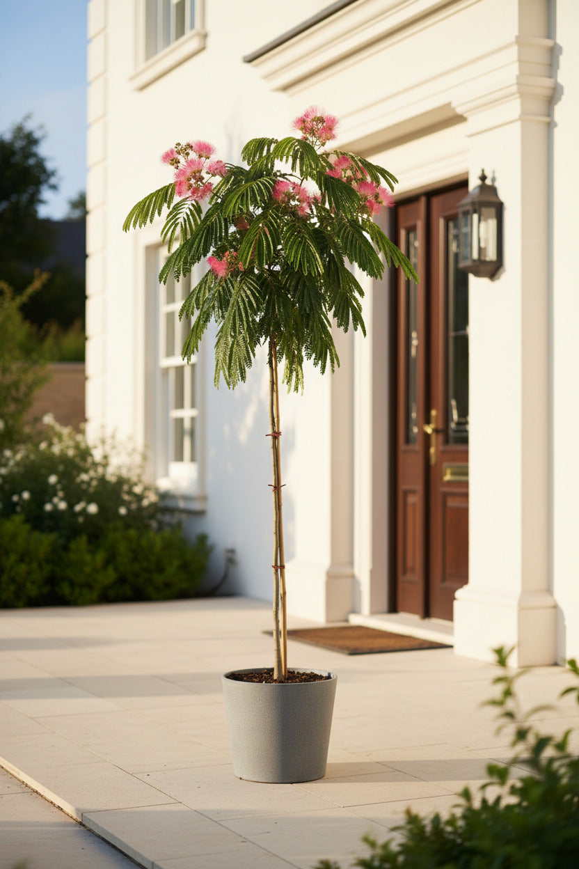 Albizia julibrissin 'Ombrella' – Seidenbaum, Schlafbaum 130–140 cm