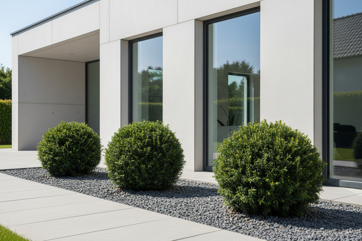 2 Eiben Kugeln – Taxus baccata, Kugeleibe 30–35 cm | Immergrün & Winterhart
